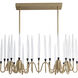 Hestia LED 40 inch Matte Black / Gold / Brushed Gold Chandelier Ceiling Light, Small
